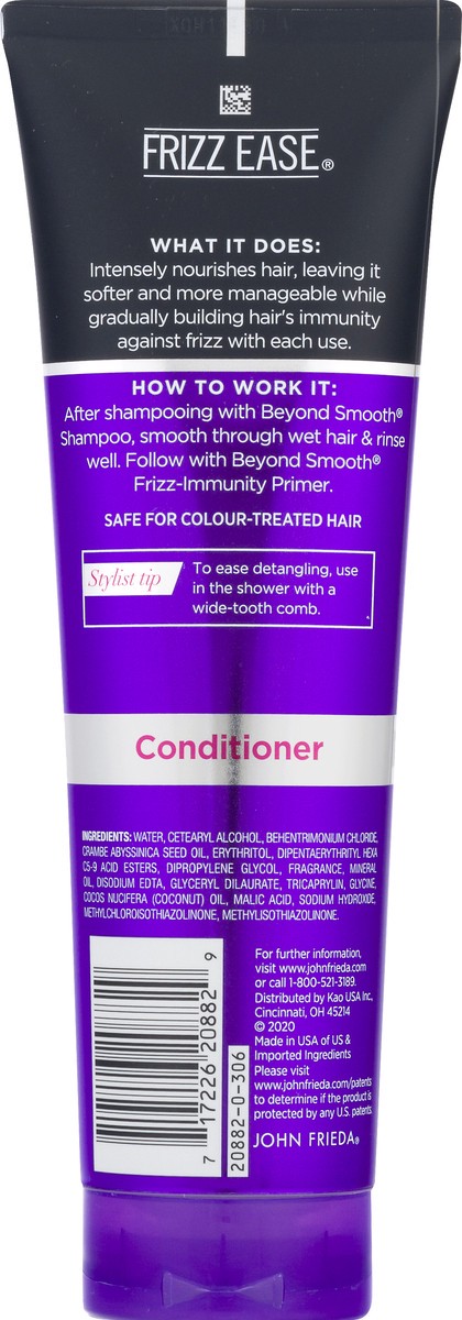 slide 3 of 9, John Frieda Beyond Smooth Conditioner, Anti-Hummidity Conditioner, w/ Pure Coconut Oil, 8.45 fl oz