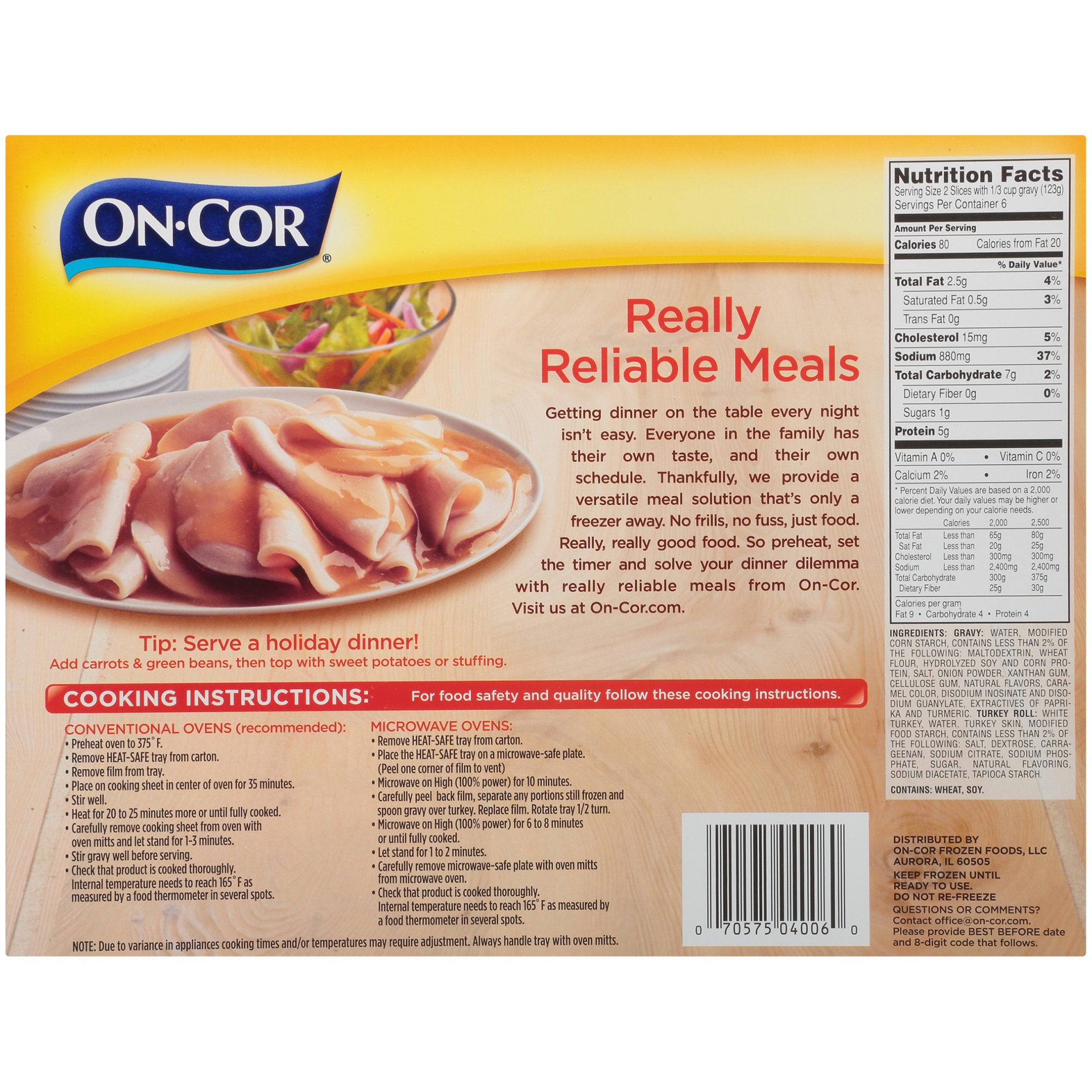 Oncor Traditionals Gravy & Sliced White Meat Turkey 26 oz Shipt