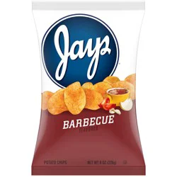 Jay's Barbecue Flavored Potato Chips, 8 oz Bag