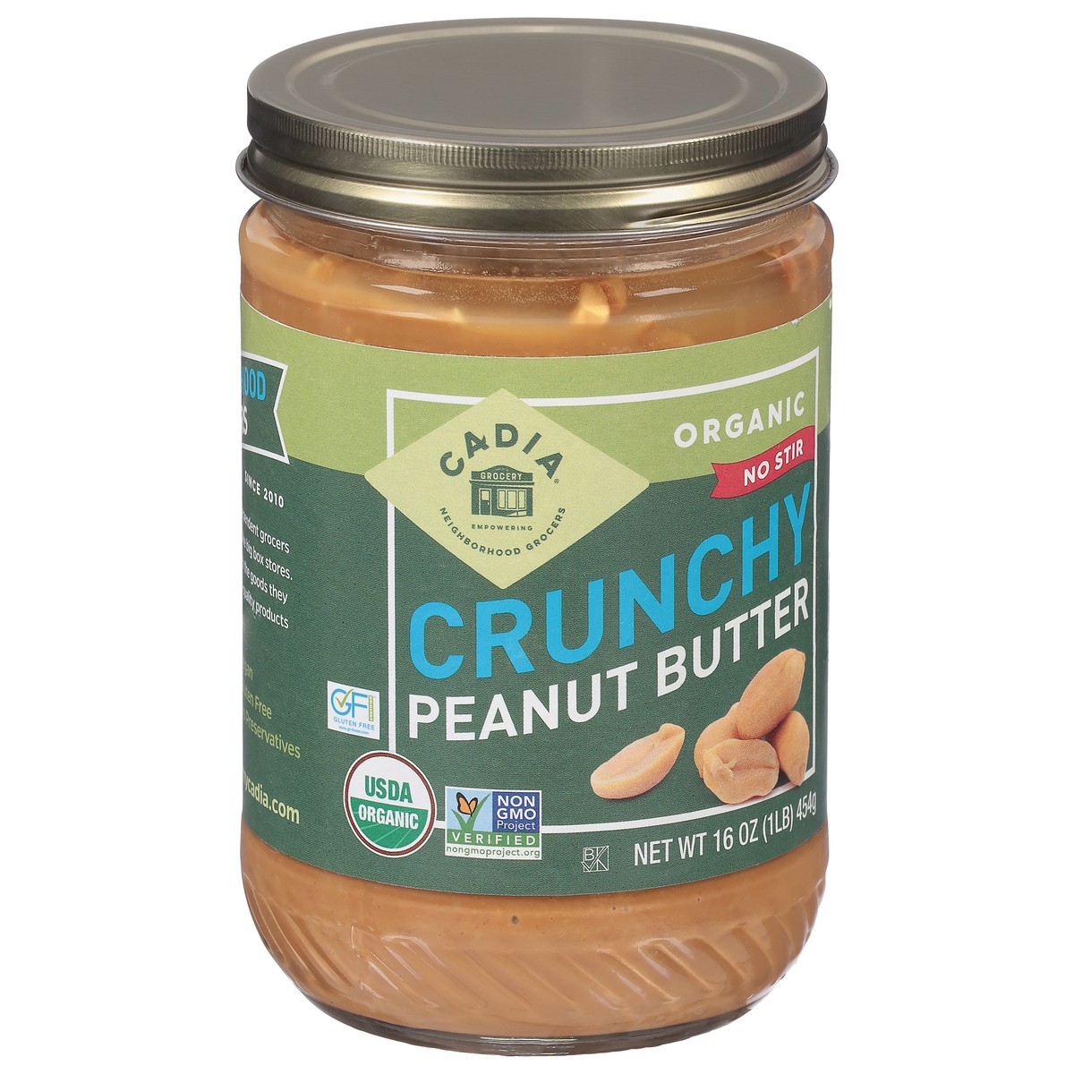 slide 6 of 9, Cadia Crunchy Organic Peanut Butter 16 oz, 16 oz