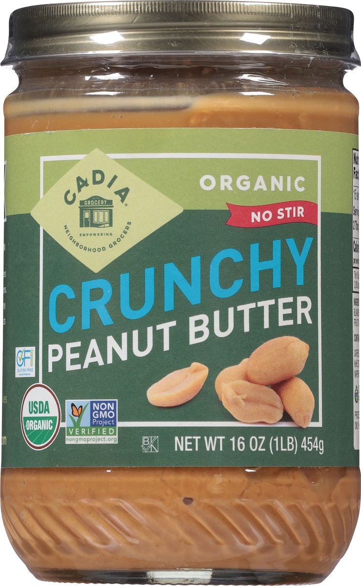 slide 4 of 9, Cadia Crunchy Organic Peanut Butter 16 oz, 16 oz