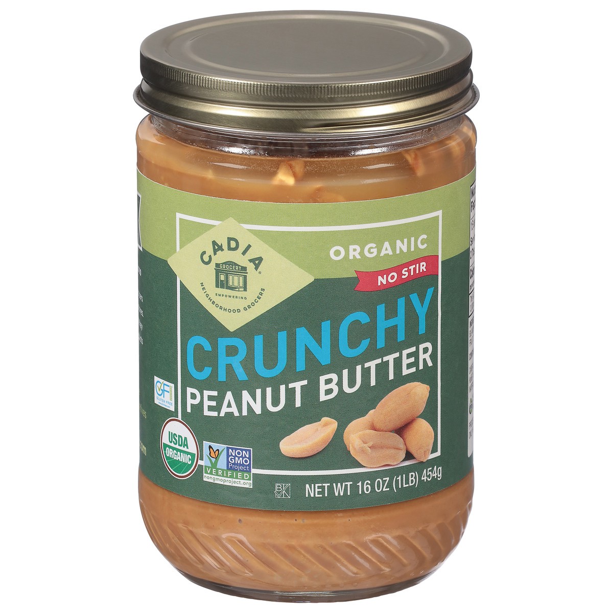 slide 1 of 9, Cadia Crunchy Organic Peanut Butter 16 oz, 16 oz