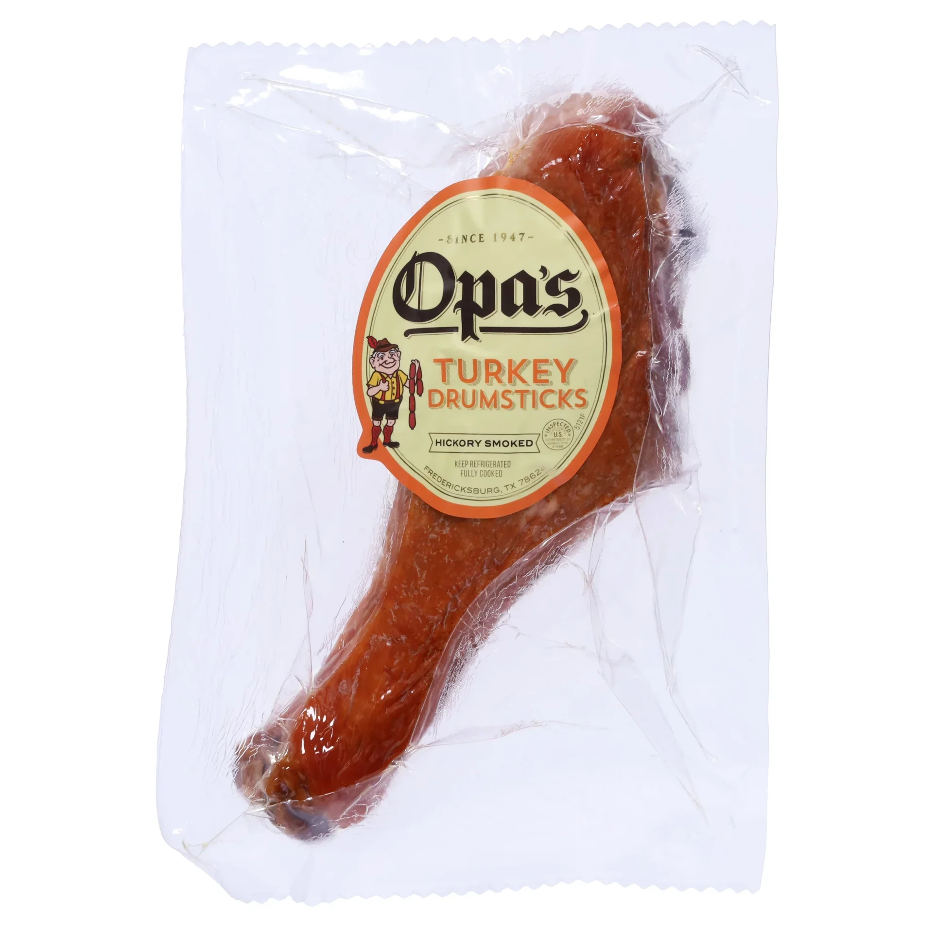slide 1 of 1, Opa's Hickory Smoked Turkey Drumstick, per lb
