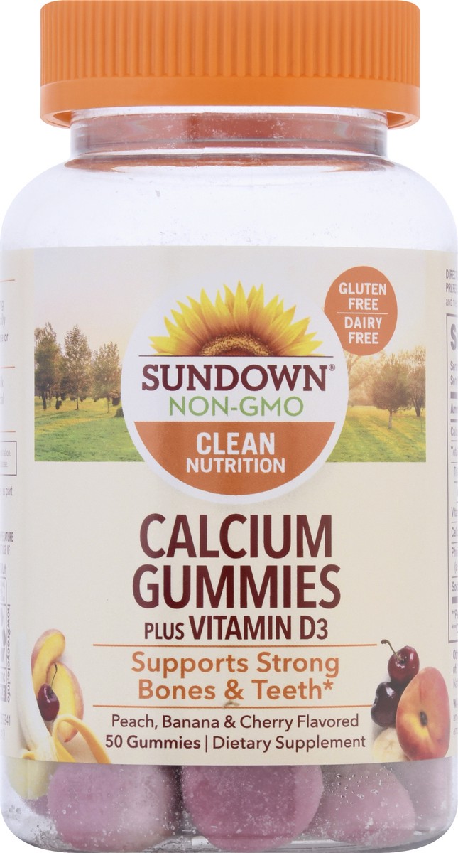 slide 2 of 9, Sundown Calcium Vitamin D3 Gummies, 50 ct