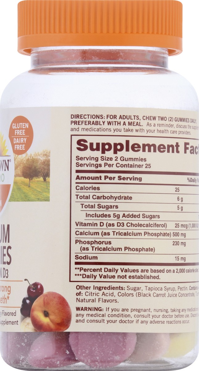 slide 5 of 9, Sundown Calcium Vitamin D3 Gummies, 50 ct