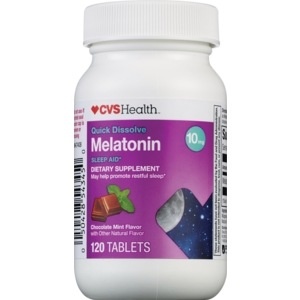 slide 1 of 1, CVS Health Melatonin Quick Dissolve Tablets 10mg, 120 ct
