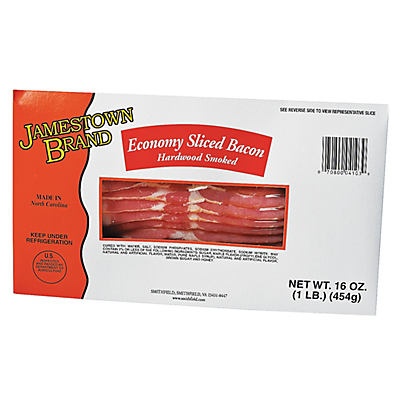 slide 1 of 1, Jamestown Economy Sliced Bacon, 16 oz