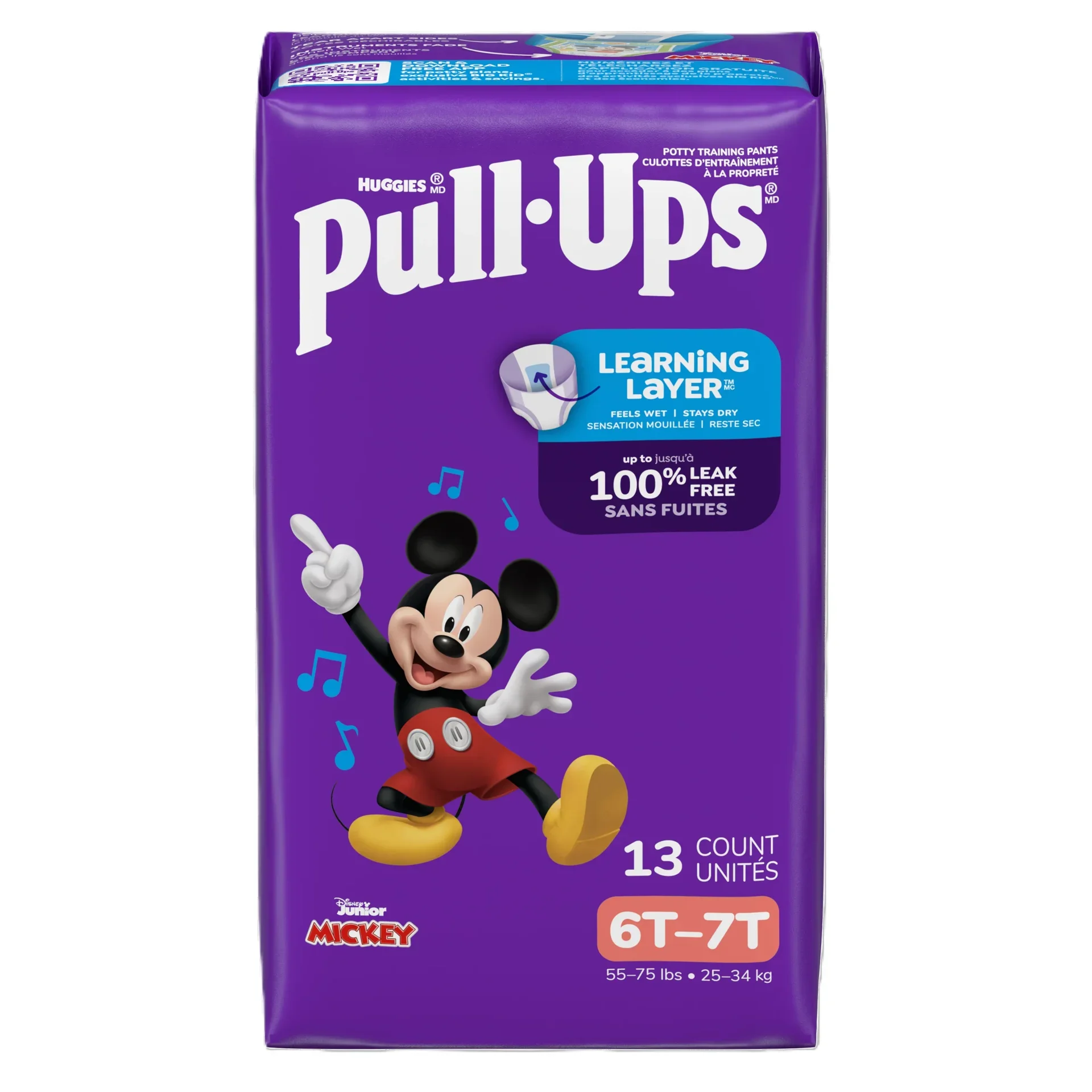 slide 1 of 1, Pull-Ups Boys' Potty Training Pants - 6T-7T, 13 ct