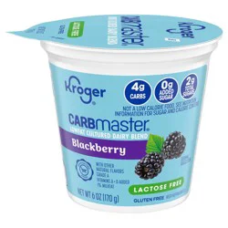 Kroger Carbmaster Blackberry Cultured Dairy Blend Lowfat Yogurt Cup