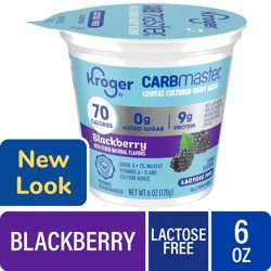 Kroger Carbmaster Blackberry Cultured Dairy Blend Lowfat Yogurt Cup