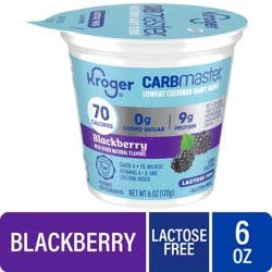 Kroger Carbmaster Blackberry Cultured Dairy Blend Lowfat Yogurt Cup