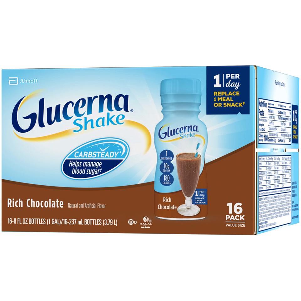 slide 11 of 15, Glucerna Value Size Original Rich Chocolate Shake 16 Bottles - 16 ct, 16 ct