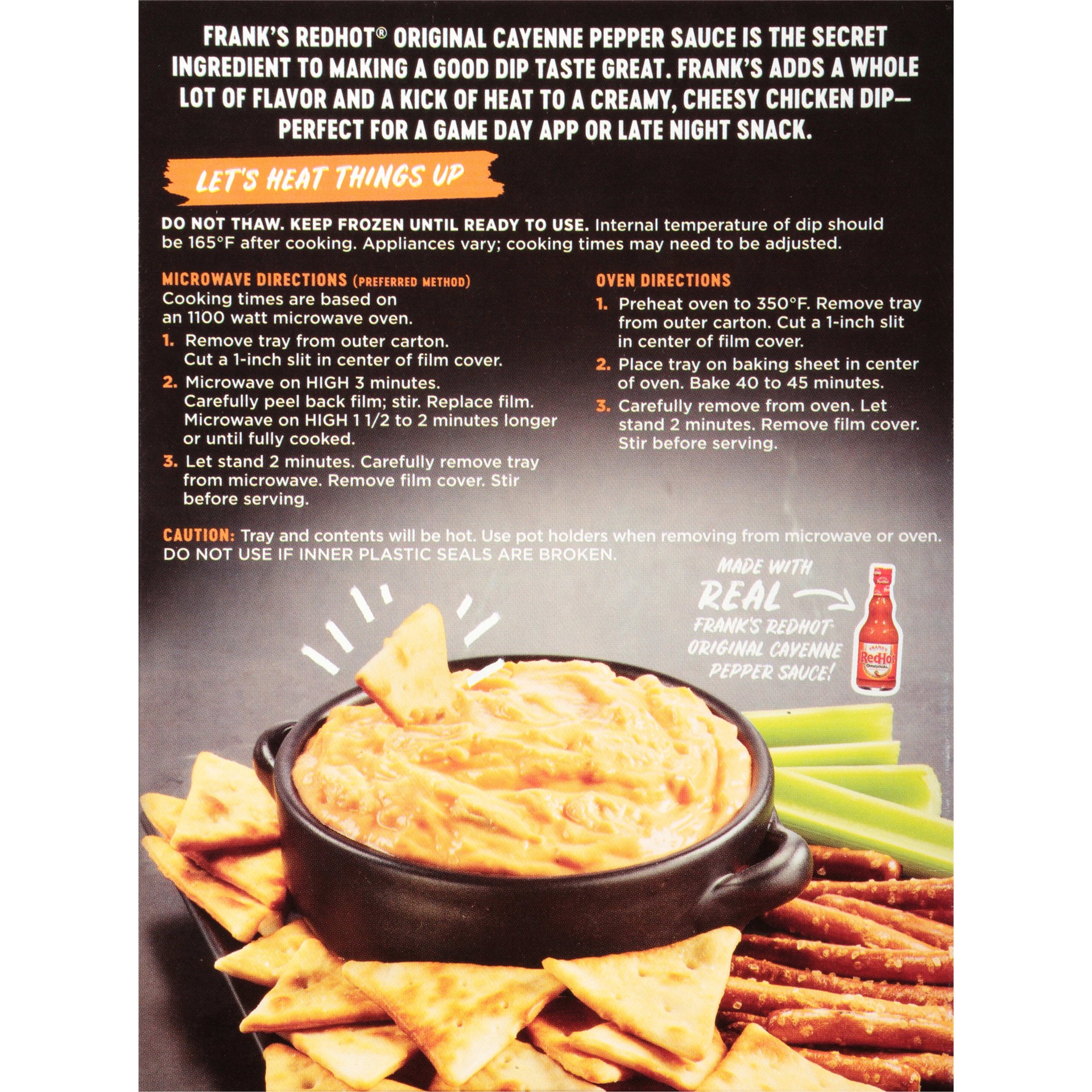 slide 4 of 5, Frank's RedHot  Buffalo Chicken Dip - Frozen, 11 oz