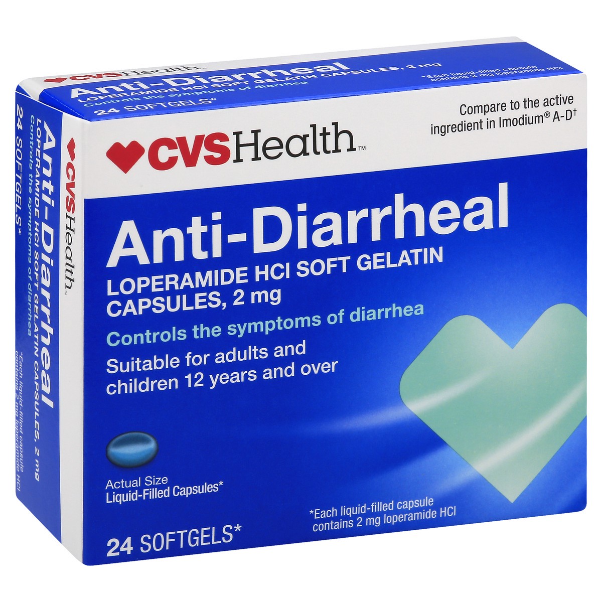 slide 9 of 11, CVS Health Anti-Diarrheal Softgels, 24ct, 24 ct