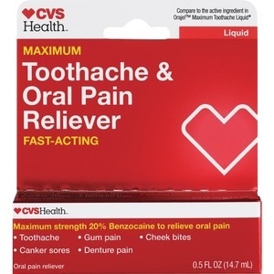 slide 1 of 1, CVS Health Oral Pain Reliever For Severe Toothaches, Maximum Strength, 0.5 fl oz; 14.7 ml