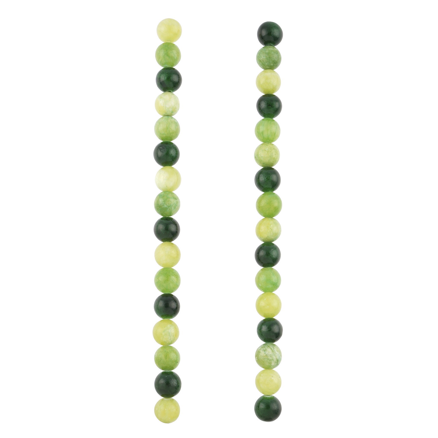 slide 3 of 3, Green Dyed Quartz Round Beads, 8mm By Bead Landing, 8mm