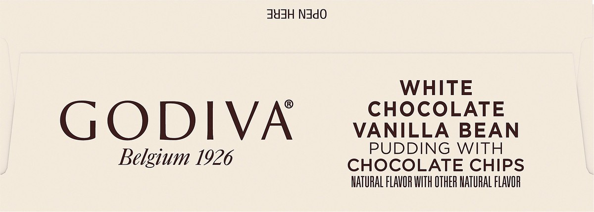 slide 5 of 13, Godiva White Chocolate Vanilla Bean with Chocolate Chips Instant Pudding Mix 4.51 oz. Box, 4.51 oz