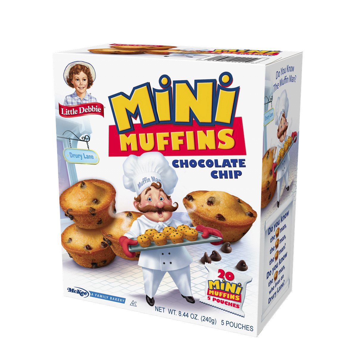 slide 2 of 3, Little Debbie Chocolate Chip Muffins, 6 ct