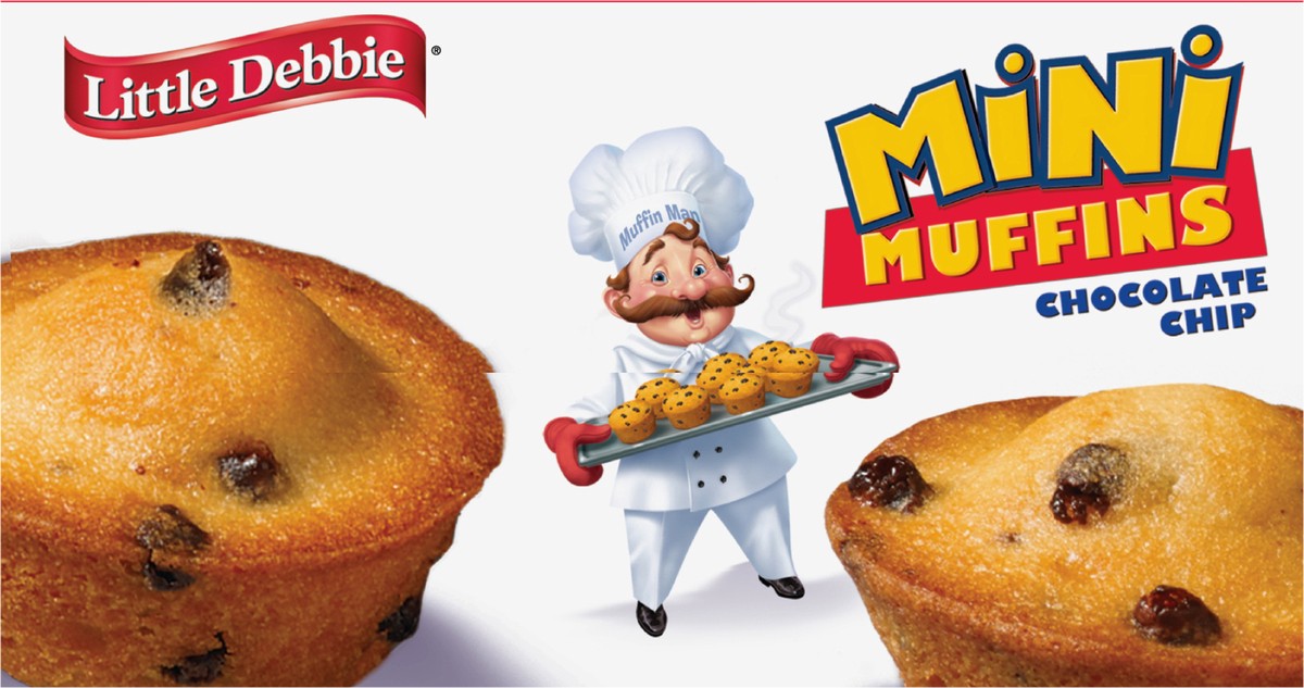 slide 4 of 9, Little Debbie Snack Cakes, Little Debbie Family Pack Mini Muffins (chocolate chip), 5 ct