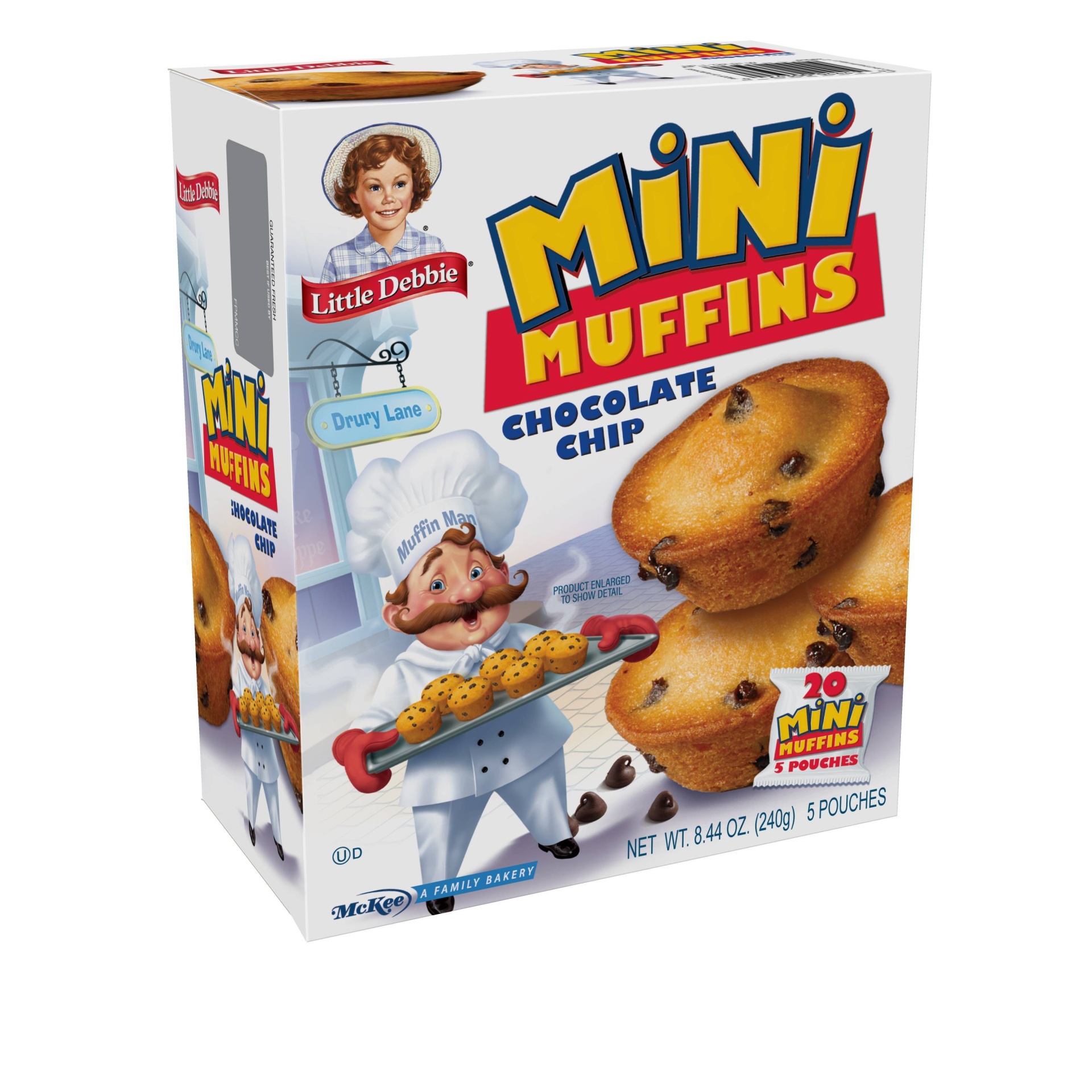 slide 1 of 3, Little Debbie Chocolate Chip Muffins, 6 ct