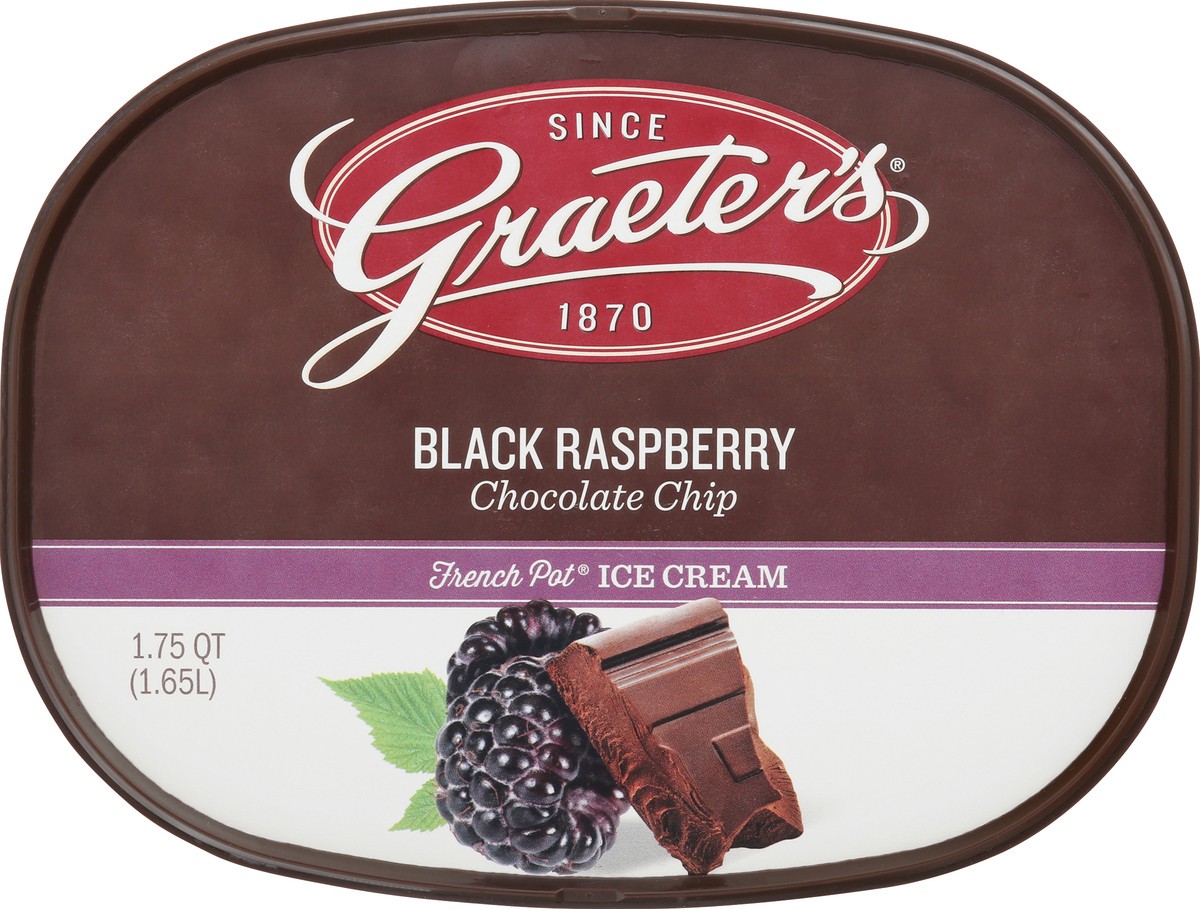 slide 9 of 9, Graeter's French Pot Black Raspberry Chocolate Chip Ice Cream 1.75 qt, 1.75 qt