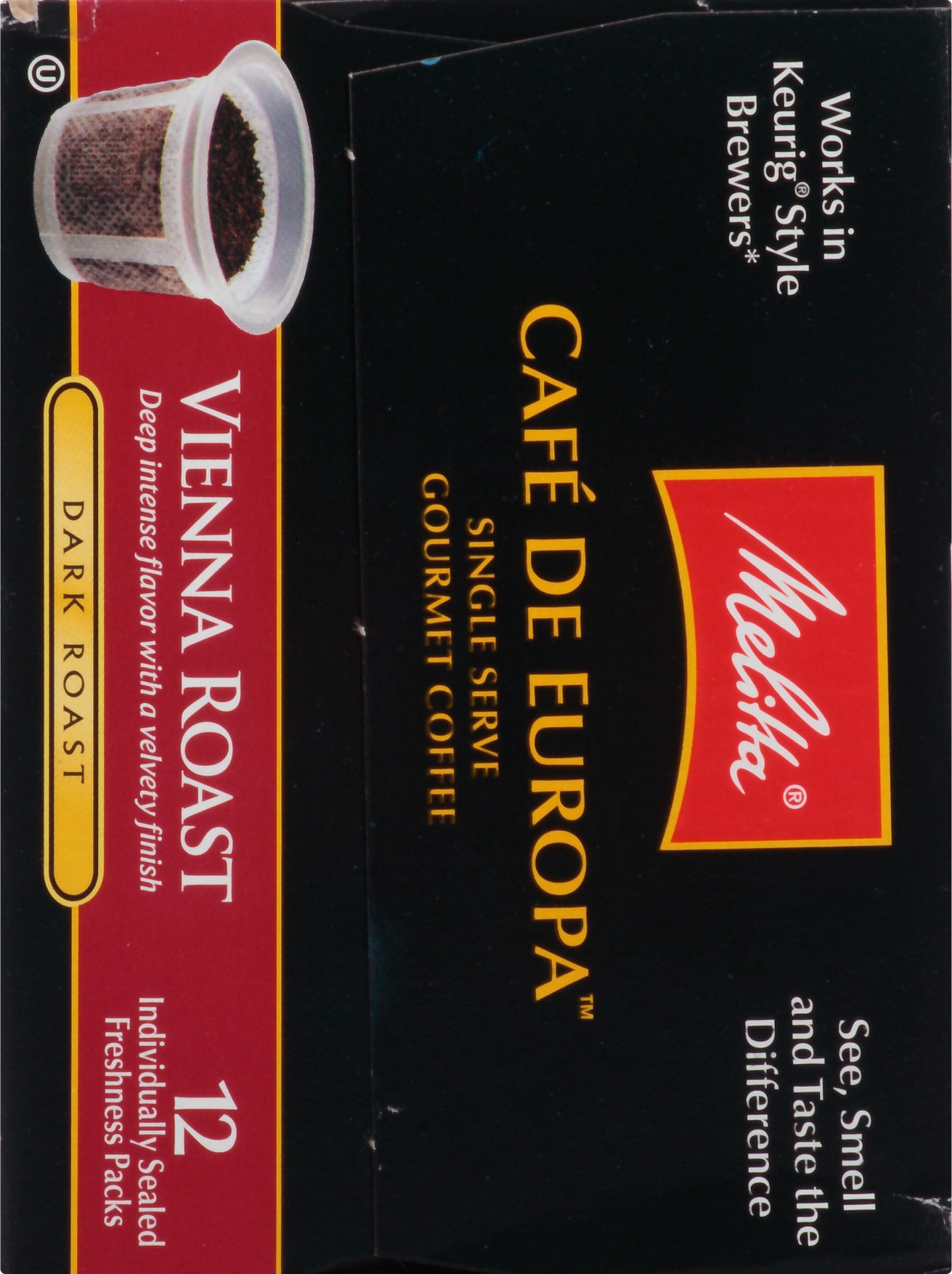 slide 4 of 7, Melitta Cafe De Europa Dark Roast Vienna - 12 PK, 12 ct