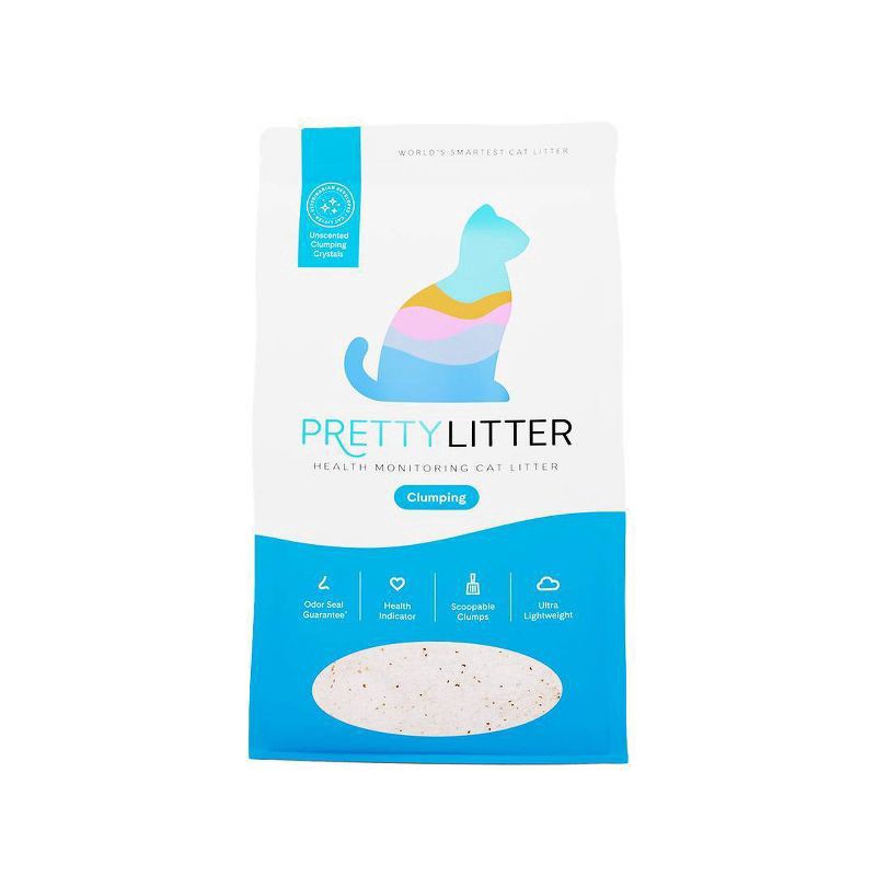 slide 1 of 9, PrettyLitter Unscented Clumping Low Dust Light Weight Cat Litter - 10lbs, 10 lb