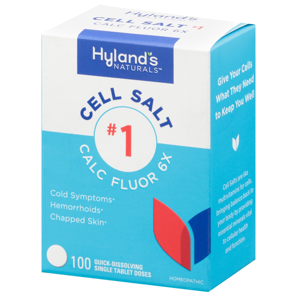 slide 3 of 9, Hyland's Naturals Doses Calc Fluor 6X Cell Salt No. 1 100 Quick-Dissolving Single Tablet, 100 ct