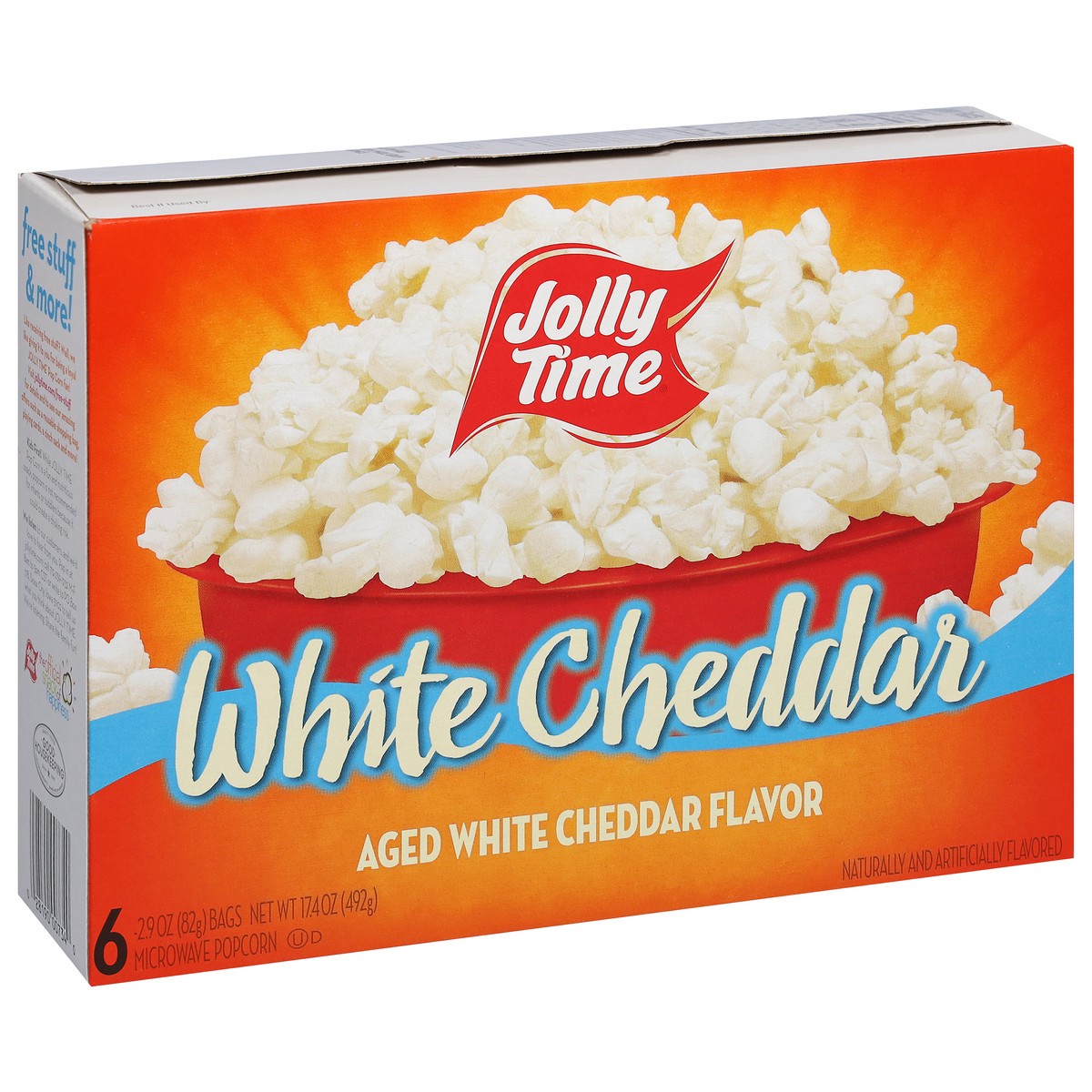 slide 7 of 15, Jolly Time White Cheddar Microwave Popcorn 6 - 2.9 oz Bags, 6 ct