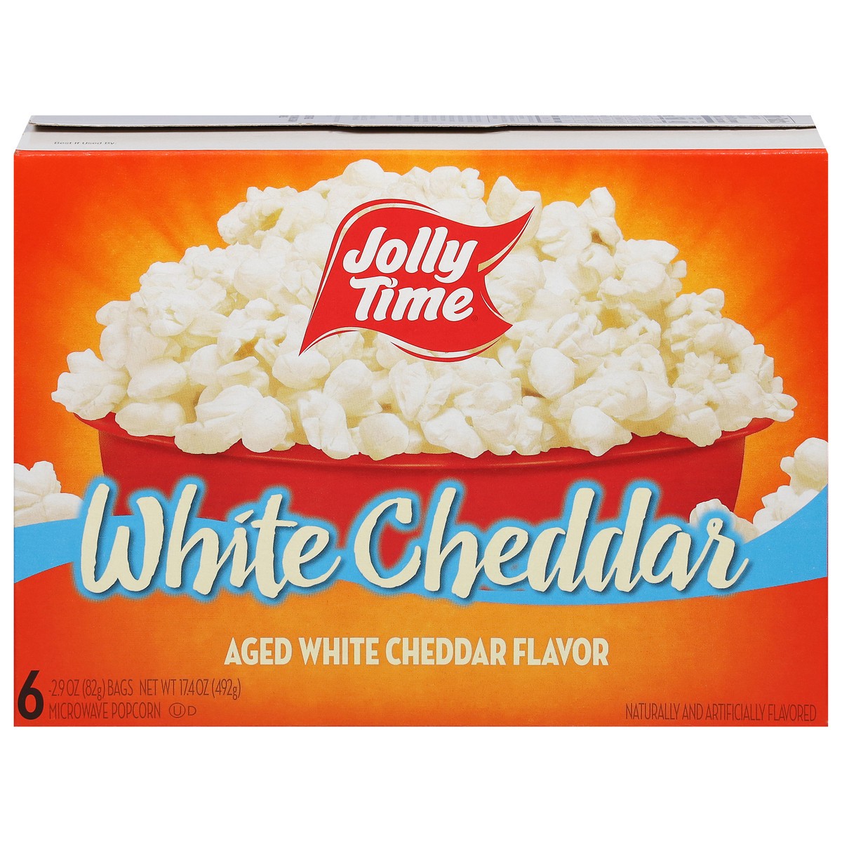 slide 10 of 15, Jolly Time White Cheddar Microwave Popcorn 6 - 2.9 oz Bags, 6 ct