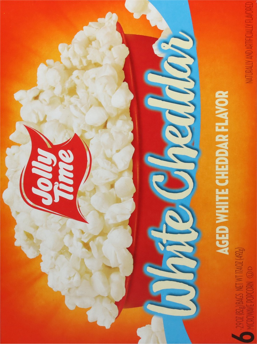 slide 6 of 15, Jolly Time White Cheddar Microwave Popcorn 6 - 2.9 oz Bags, 6 ct