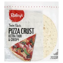 Raley's Twin Pack Ultra Thin & Crispy Pizza Crust 10 oz