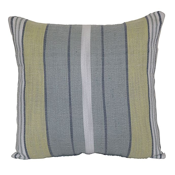 slide 1 of 1, Bee & Willow Home Woven Stripe Square Indoor/Outdoor Throw Pillow - Blue/Green, 1 ct