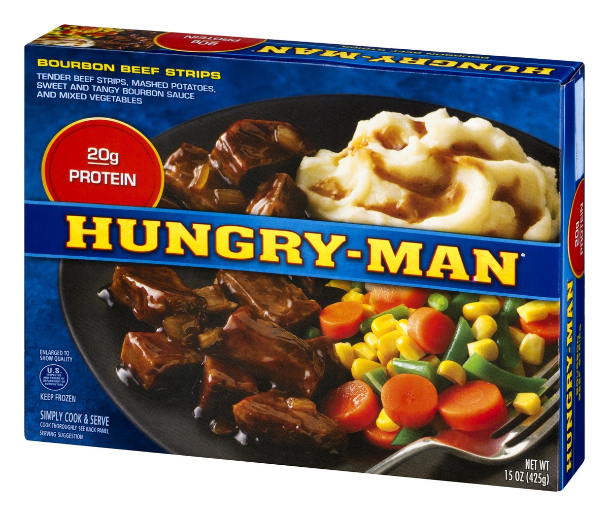 Hungryman Bourbon Beef Strips Frozen Dinner 15 oz Shipt