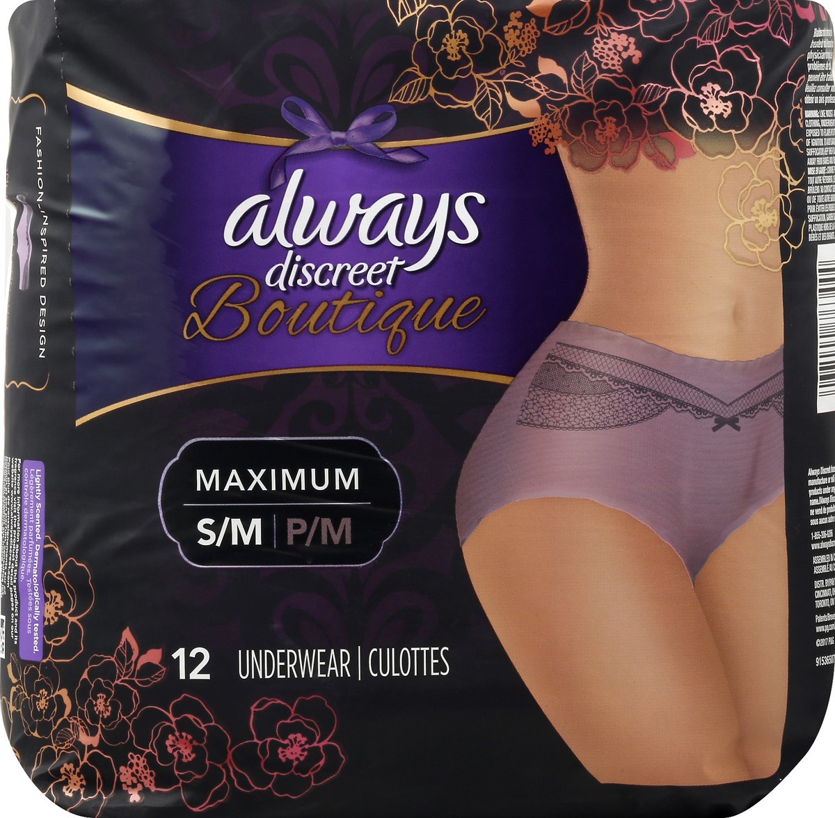 slide 3 of 11, Always Underwear 12 ea, 12 ct