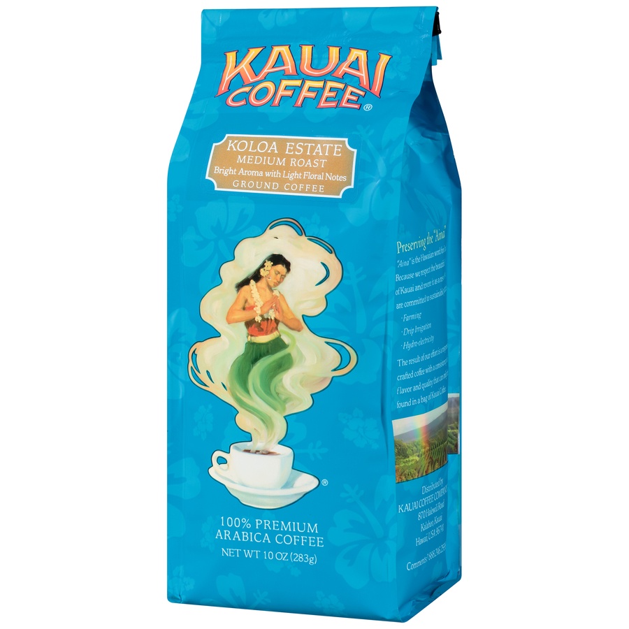 Kauai Coffee Koloa Estate Medium Roast Ground Coffee 10 oz | Shipt