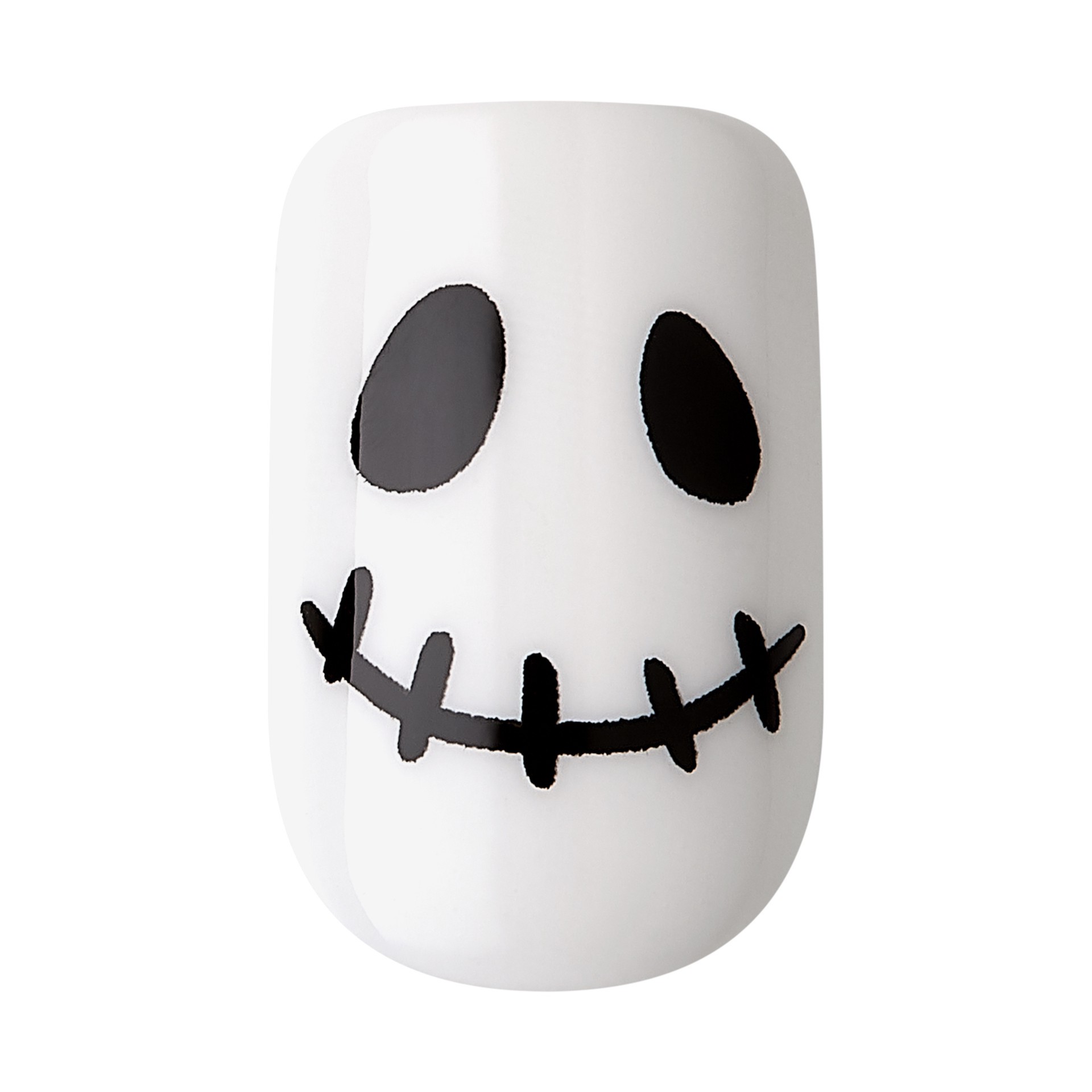 slide 2 of 5, KISS Voguish Fantasy Halloween Press-On Nails, Black & White, Short, Square Shape, 31 Ct., 1 ct