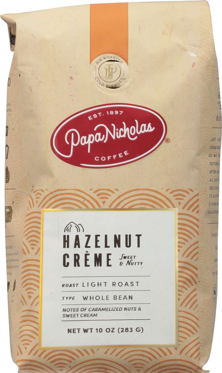 slide 6 of 9, PapaNicholas Coffee Whole Bean Light Roast Hazelnut Creme Coffee 10 oz, 10 oz