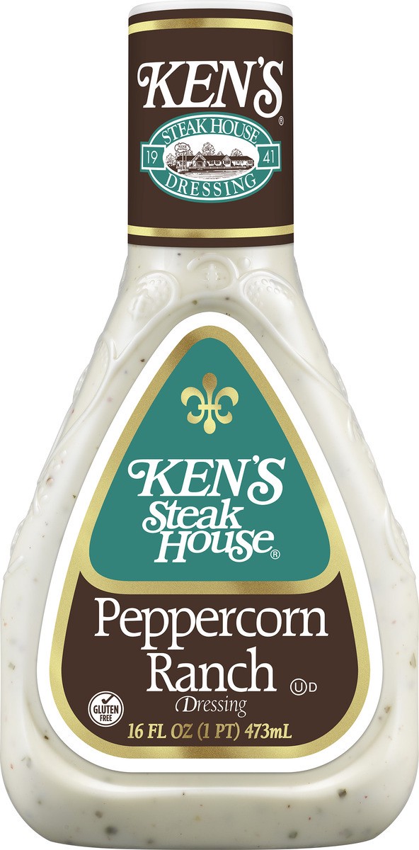 slide 1 of 12, Ken's Steak House Peppercorn Ranch Dressing 16 oz, 16 oz