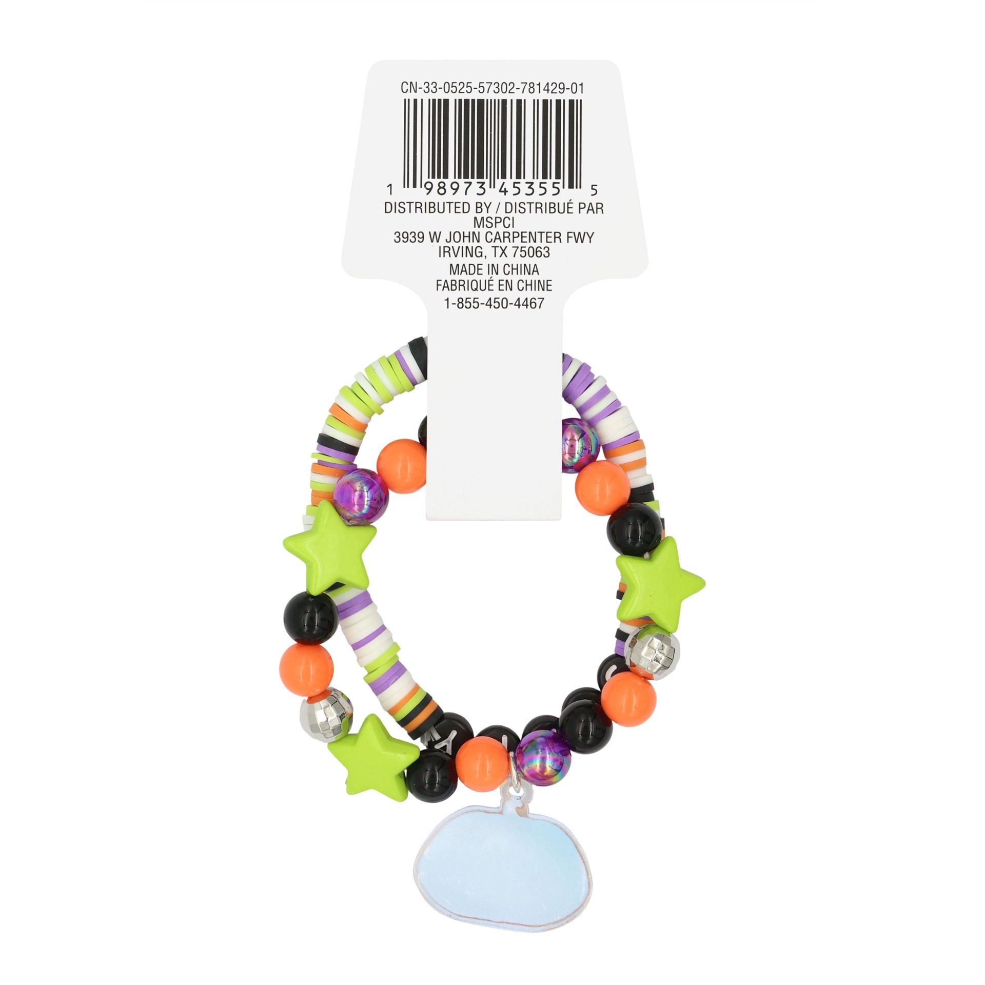 slide 2 of 3, Scary Jack-O'-Lantern Bracelets By Creatology, 2 in