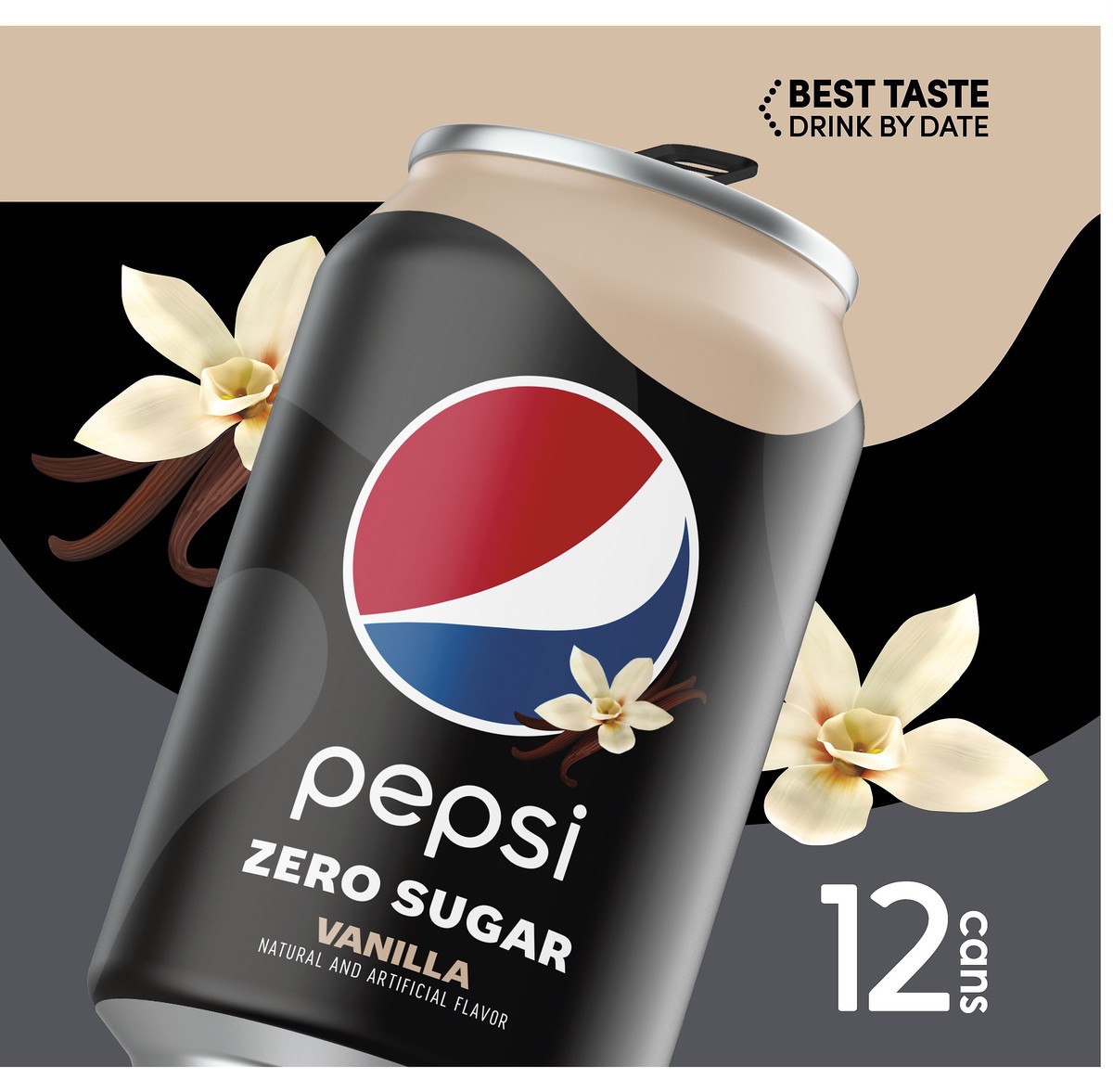 slide 4 of 4, Pepsi Zero Sugar Vanilla Soda - 12 ct, 12 ct