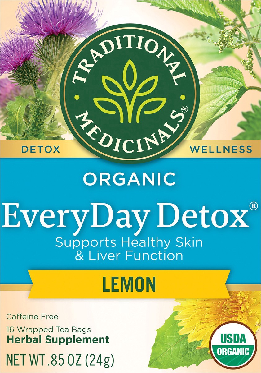 slide 3 of 10, Traditional Medicinals EveryDay Detox Lemon - 16 ct, 16 ct