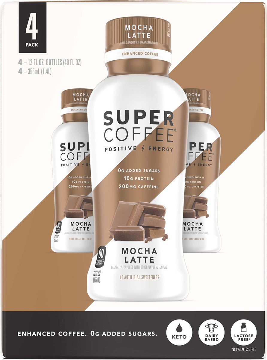 slide 5 of 12, Super Coffee Mocha Latte Super Coffee - 48 fl oz, 4 ct; 12 oz