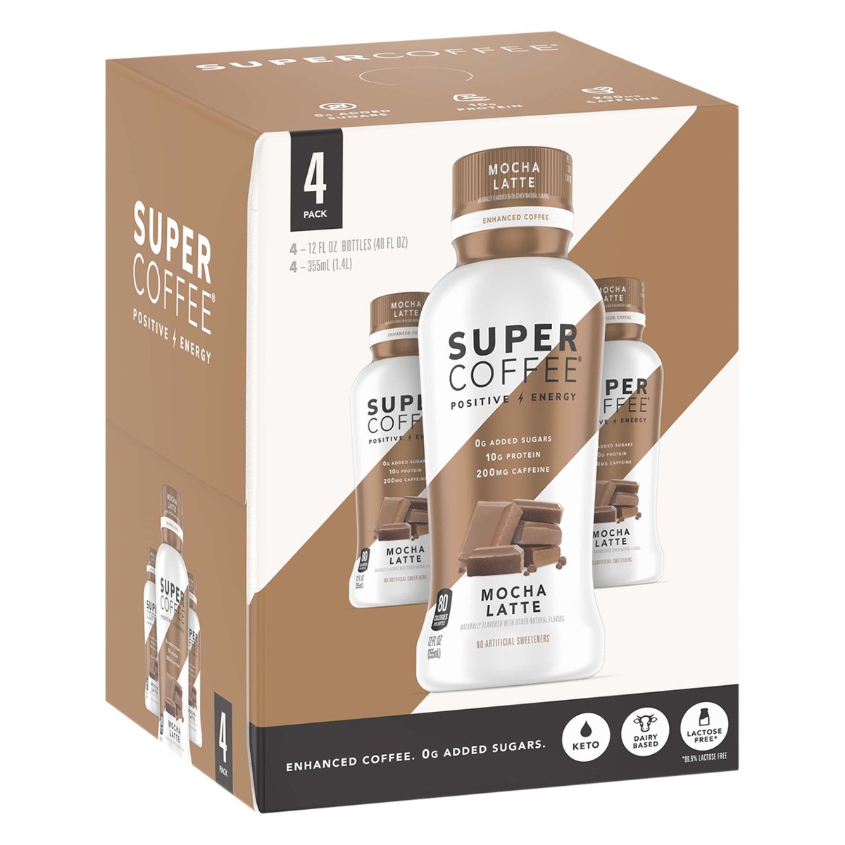 slide 11 of 12, Super Coffee Mocha Latte Super Coffee - 48 fl oz, 4 ct; 12 oz