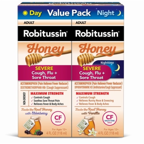 slide 1 of 1, Robitussin Honey Cf Max Day/Nt, 1 ct