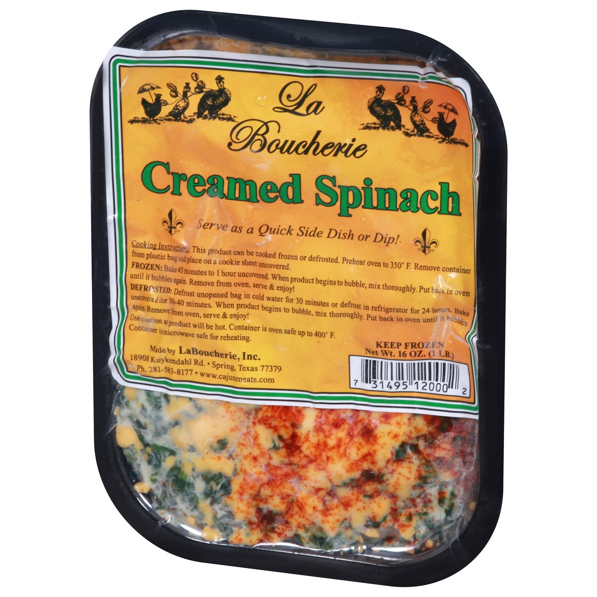 slide 3 of 9, La Boucherie Creamed Spinach 16 oz, 16 oz