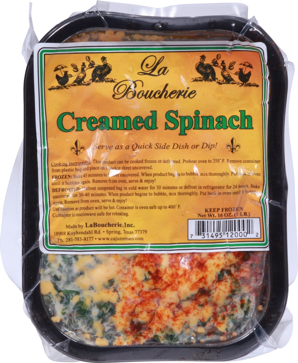 slide 6 of 9, La Boucherie Creamed Spinach 16 oz, 16 oz