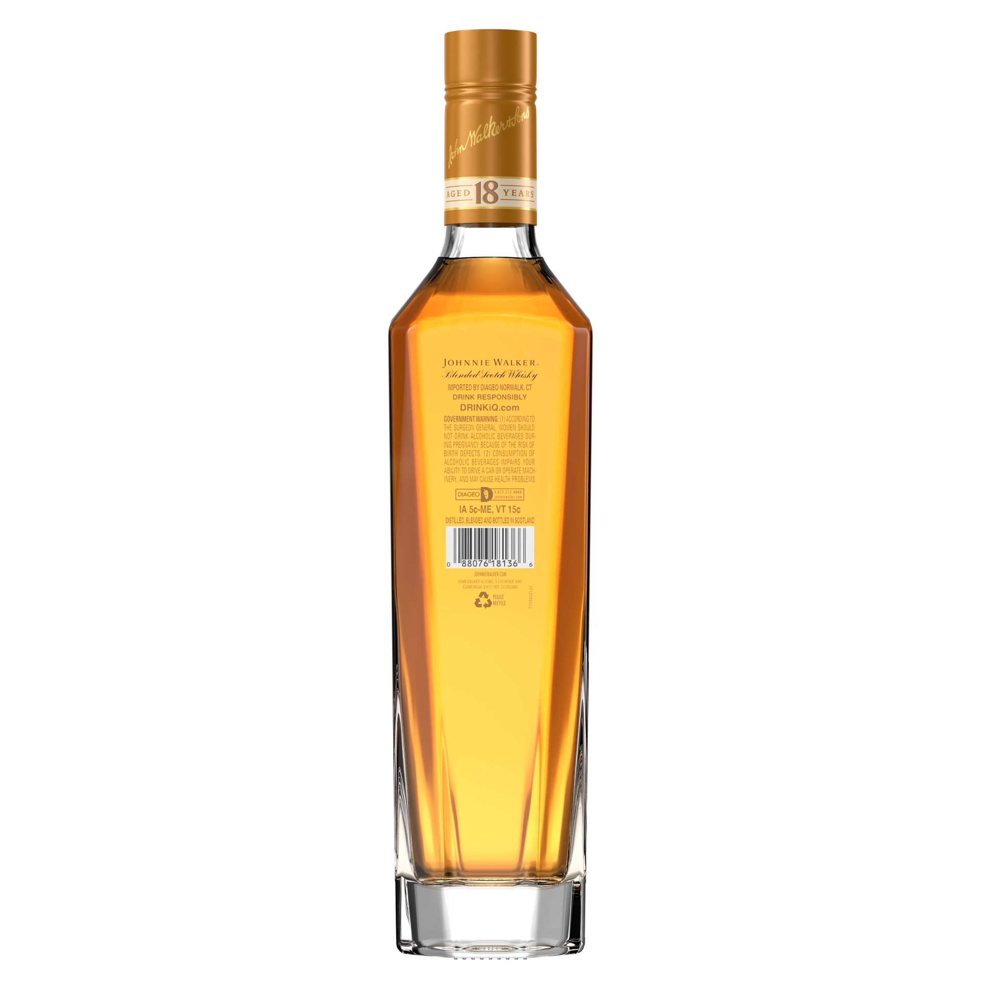 slide 2 of 5, Johnnie Walker Aged 18 Years Blended Scotch Whisky, 750 mL, 750 ml