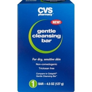 slide 1 of 1, CVS Pharmacy Gentle Cleansing Bar For Dry And Sensitive Skin, 4.5 oz