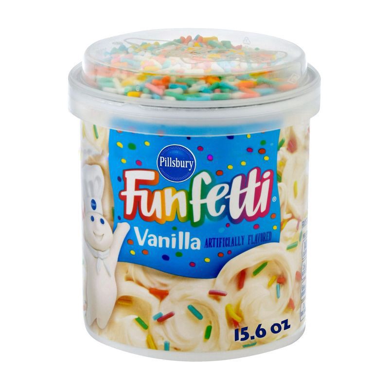 slide 1 of 6, Pillsbury Baking Funfetti Vanilla Flavored Frosting - 15.6oz, 15.6 oz